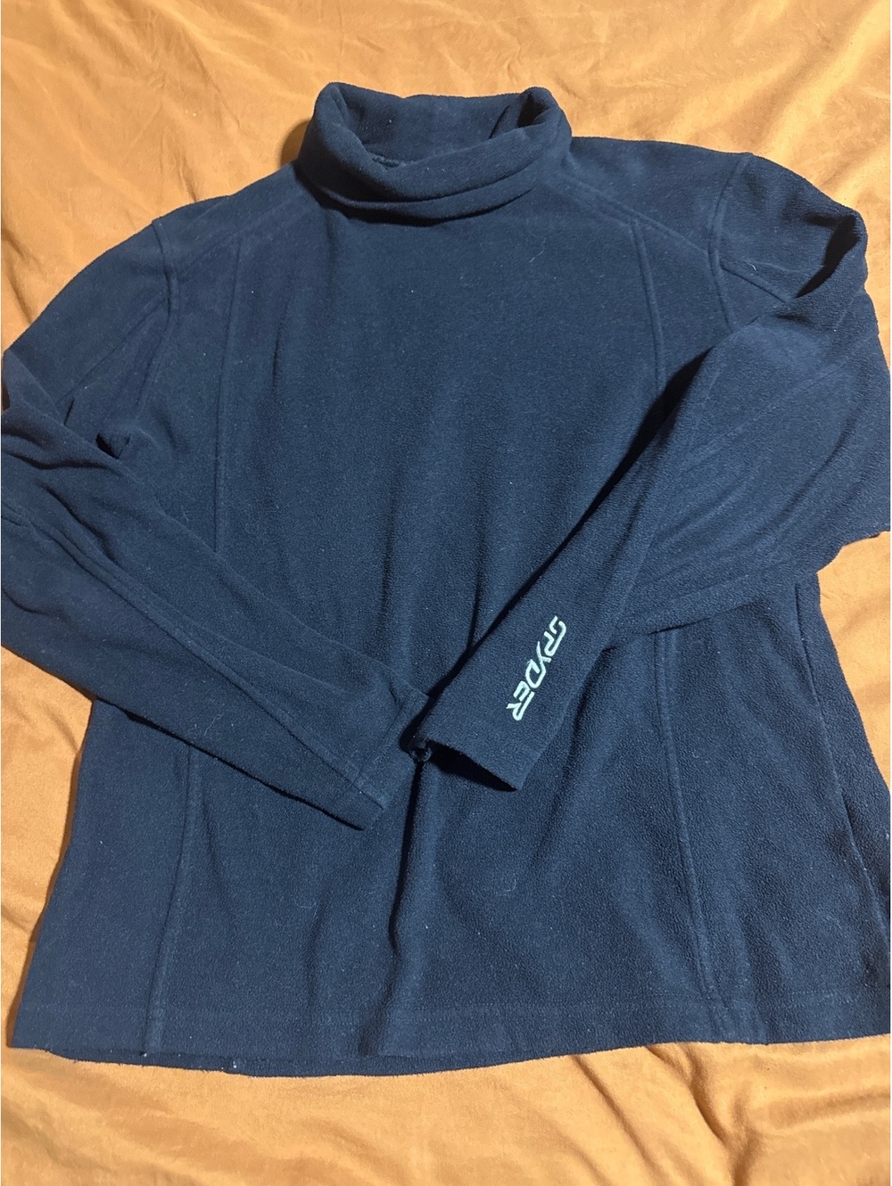 Spyder Black Fleece Turtleneck Pullover Size 10